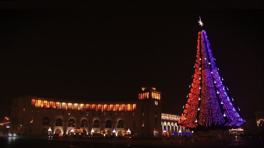 City at the night. New Year's Eve 
