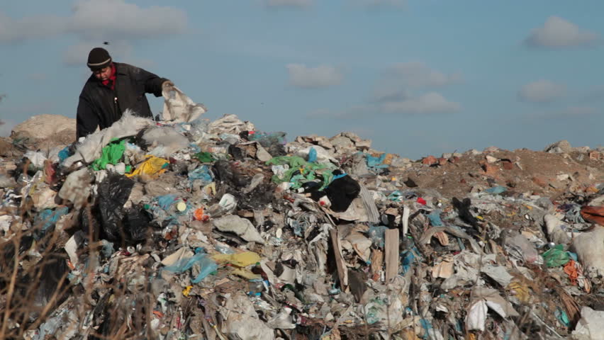 Working in a landfill