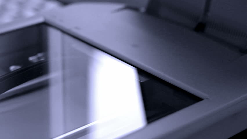 Scanner scanning - blue filter