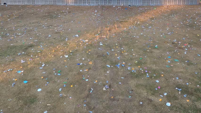Rubbish Collection Clearing Mucky Field