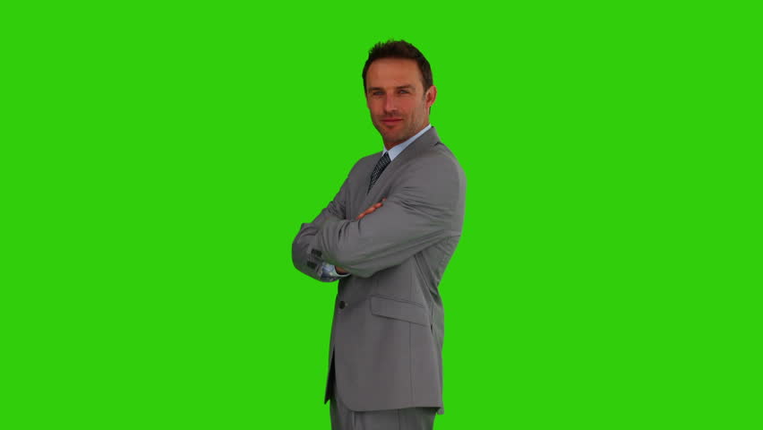 Businessman looking at the camera
