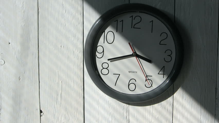 Wall Clock. A Wall Clock Ticking Away, Filmed On The ...