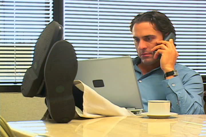 Exec on phone