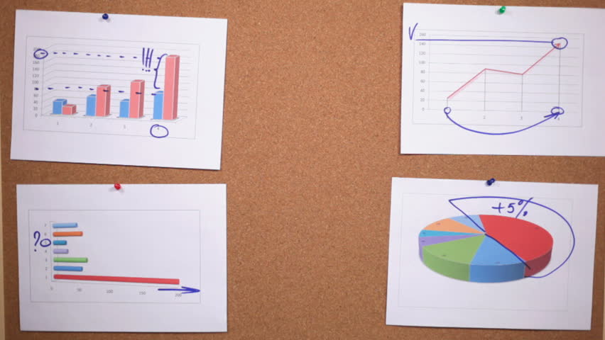HD: a person leaves a sheet of paper on the pinboard