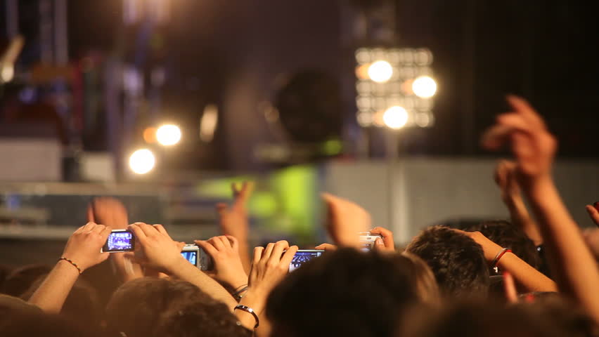 Crowd at rock concert