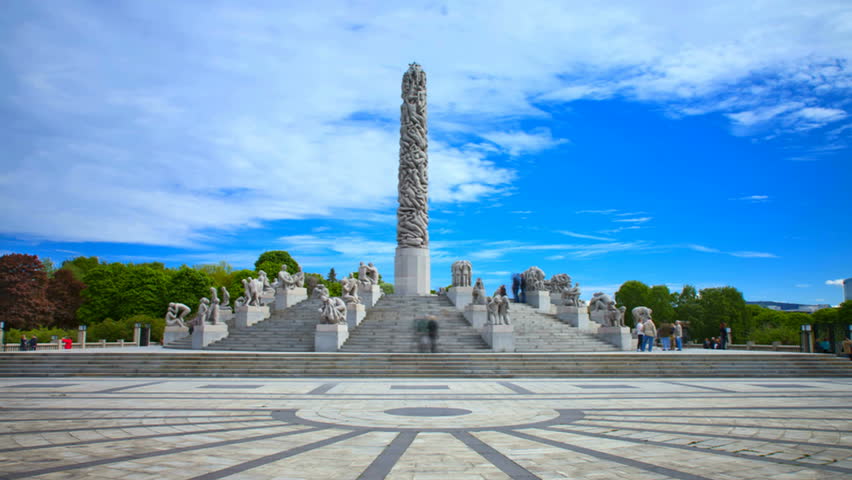 The vigeland sculpture park in Oslo, Norway 