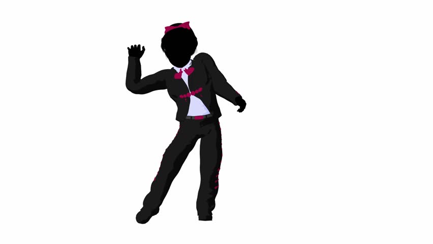 Mariachi girl illustration silhouette illustration on a white background