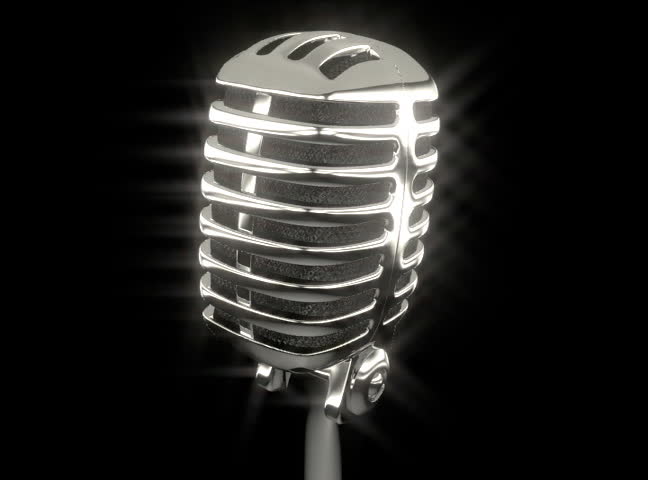 Vintage classic microphone with alpha
