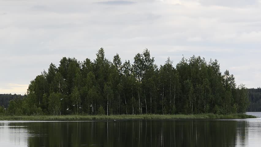 Island on the lake