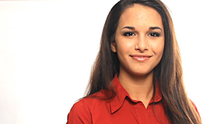Young business woman portrait with thumbs up gesture