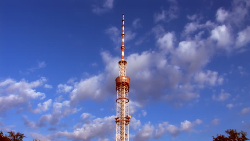 TV transmitter tower in Kyiv, Ukraine