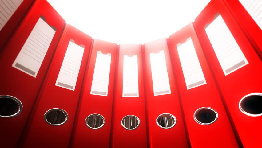 Office Binders Circle (Loop). Ring binders in circle. Seamless loop.