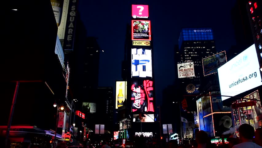 NEW YORK - MAY 27: Night scene, Times Square on Memorial Day weekend, May 27, 2011, New York, New York. Times Square has become an iconic symbol of New York City and the United States.