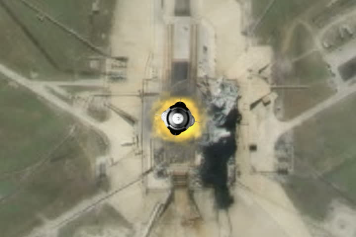 Rocket launching from land