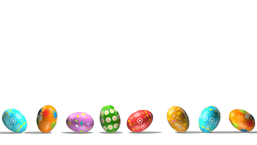 Rolling Eggs Loop.  With alpha matte.