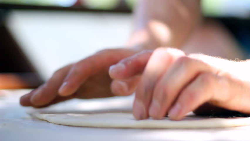 Chef preparing a pizza. HD 1080i.