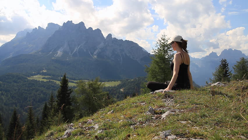yoga in the mountain