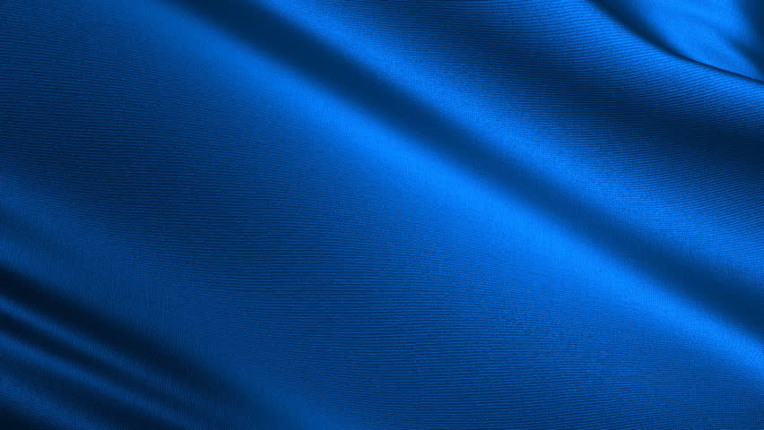 Abstract background in the form of a fluttering silk fabric of dark blue color