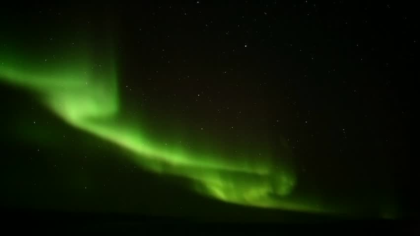 Northern lights on the polar sky