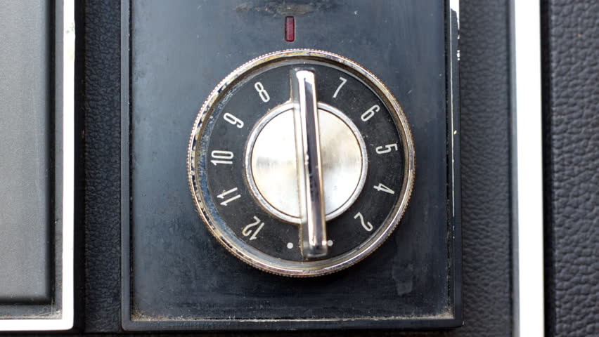 close up of old television tuning dial