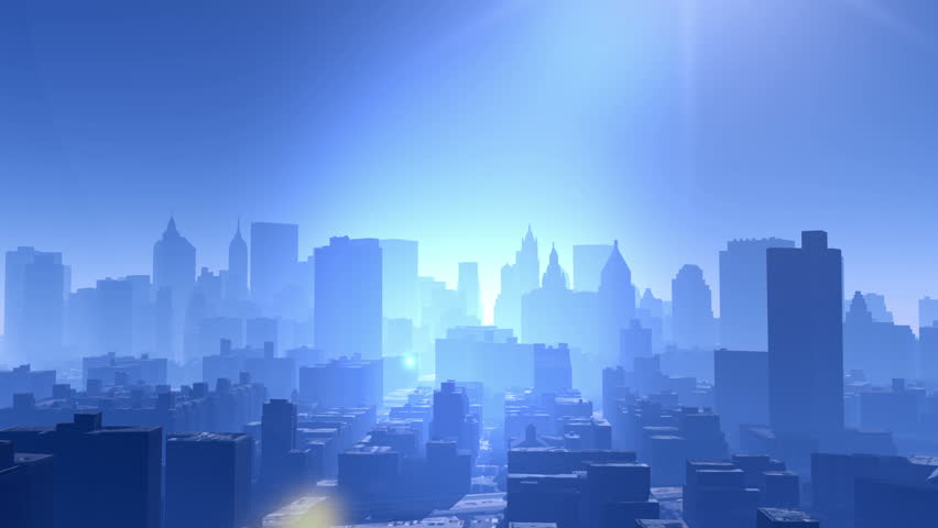 Animated City V2 Motion Background Hd - Seamless Loop Stock Footage