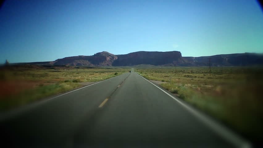 Road time-lapse through Monument Valley