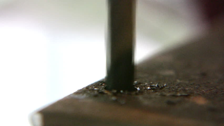 Drilling into metal