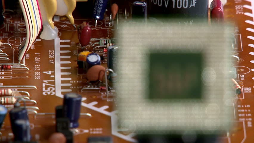 Electronics - Micro processor front - shallow depth of field