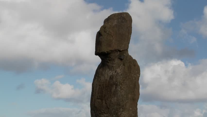 Time lapse of a mystical statue on Easter Island.