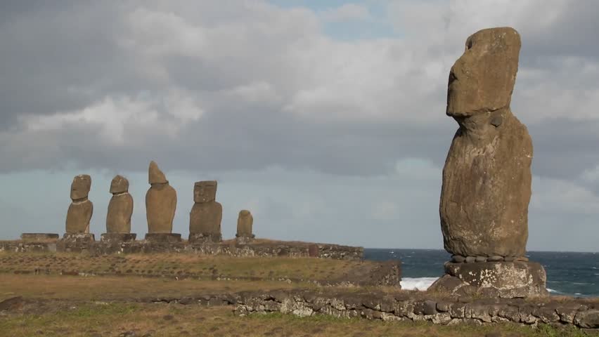 The mystical statues of Easter Island.