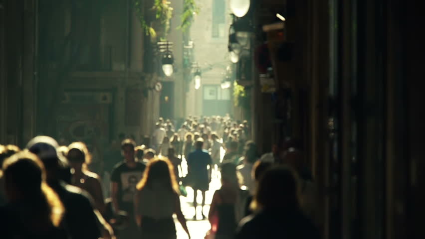 street crowd slowmotion