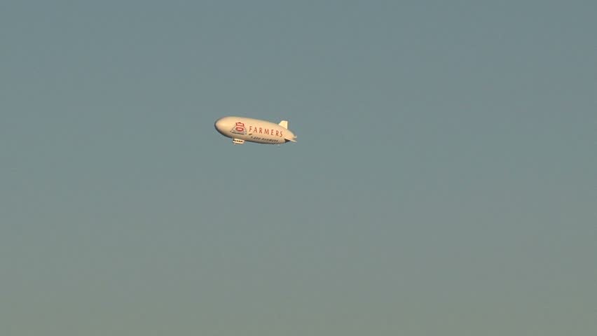 SAN FRANCISCO - CIRCA 2010: Farmer's Insurance blimp circa 2010 in San Francisco, CA.