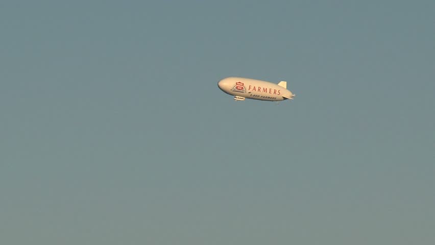 SAN FRANCISCO - CIRCA 2010: Farmer's Insurance blimp circa 2010 in San Francisco, CA.