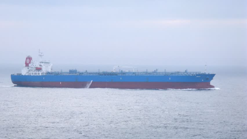 BALTIC SEA - JULY 18: (Timelapse View) Tanker ship left behind by cruise liner on July 18, 2011 in Baltic sea. The Baltic Sea is one of the most intensely trafficked shipping areas in the world