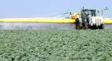 agriculture toxic tractor spraying pesticides crops fertilize organic duster