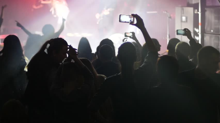 flashing Concert crowd public