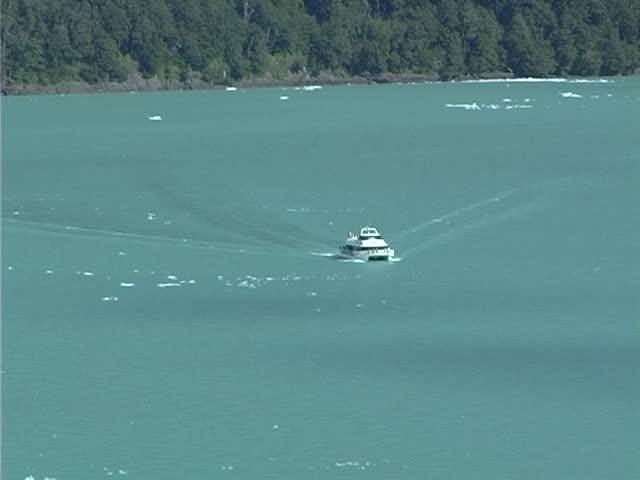 Ship near Perito Moreno