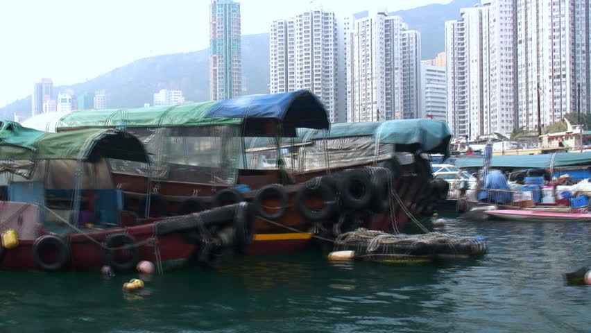 Houseboats in Aberdeen, Hong Kong 
