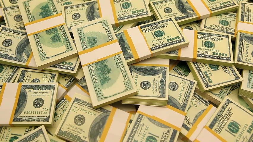 one million dollars in bundles of one hundred dollar bills