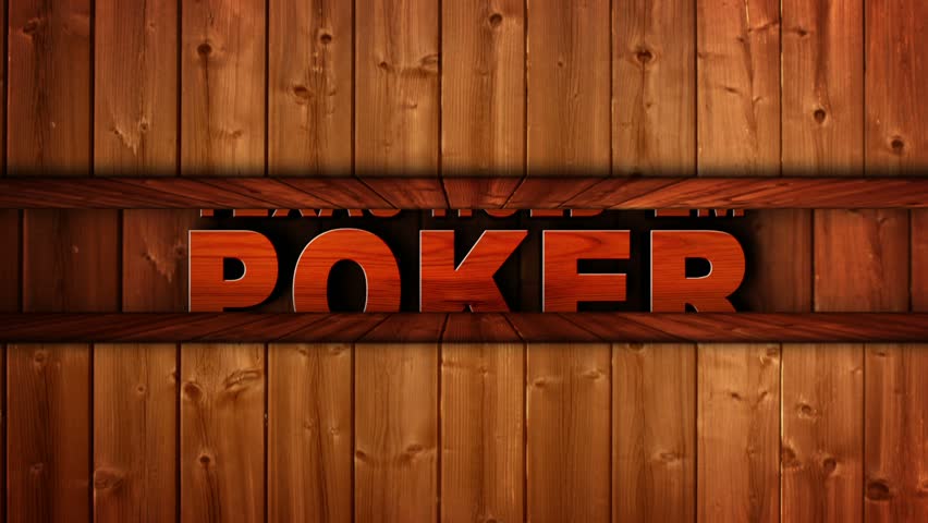 Texas Hold 'em Poker Wood