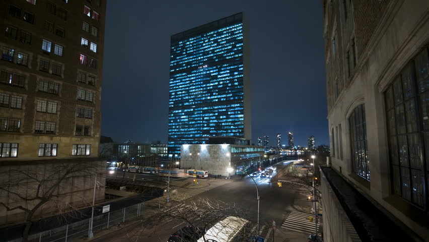 United Nations building time lapse