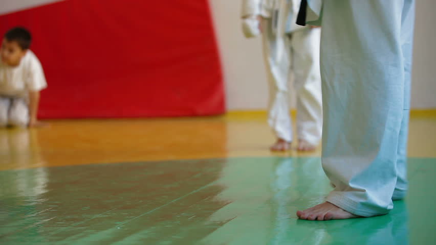 Karate Student Practicing
