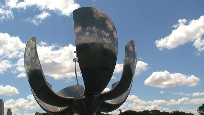 BUENOS AIRES, ARGENTINA - CIRCA 2009: Flower Buenos Aires, built in 2002 by Eduardo Catalano with steel and aluminum circa 2009 in Buenos Aires.