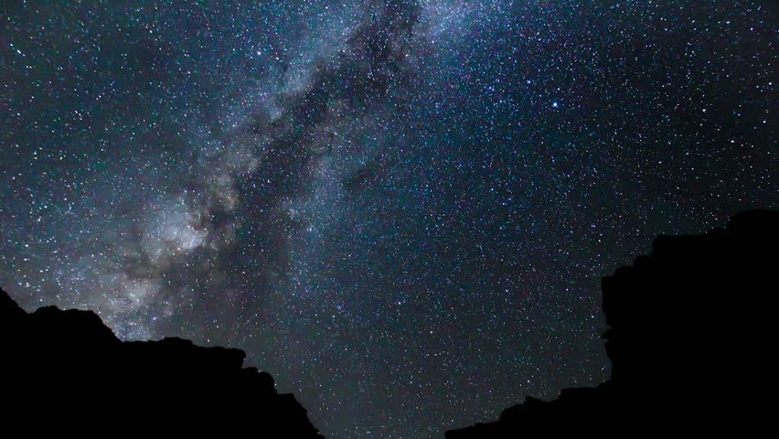 Star Time Lapse, Milky Way Galaxy at Night