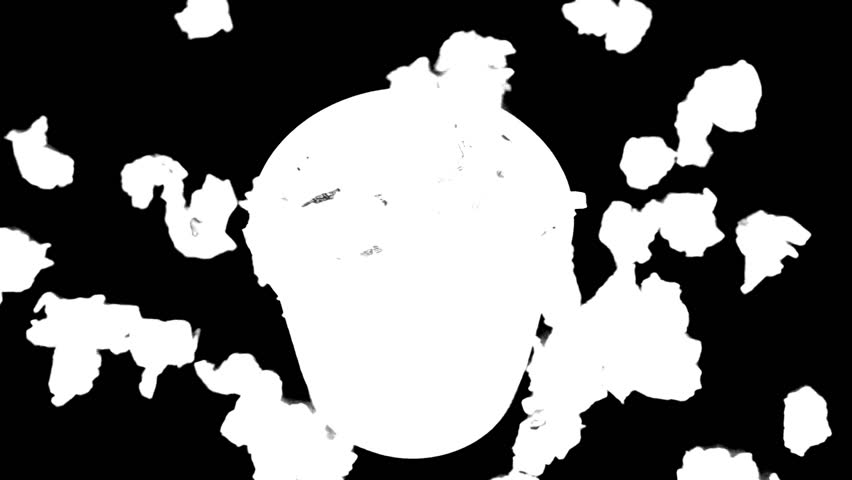 Time lapse of filling a trash bin with paper rubbish. Alpha matte included. 