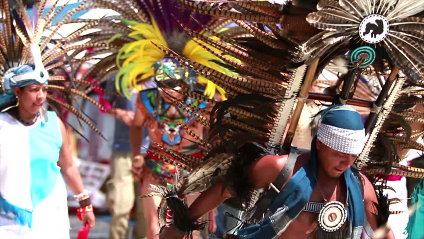 IZCATEOPAN, MEXICO - CIRCA FEBRUARY 2011: Celebration of Cuauhtemoc, the last Aztec Emperor in Izcateopan, Mexico circa February 2011.