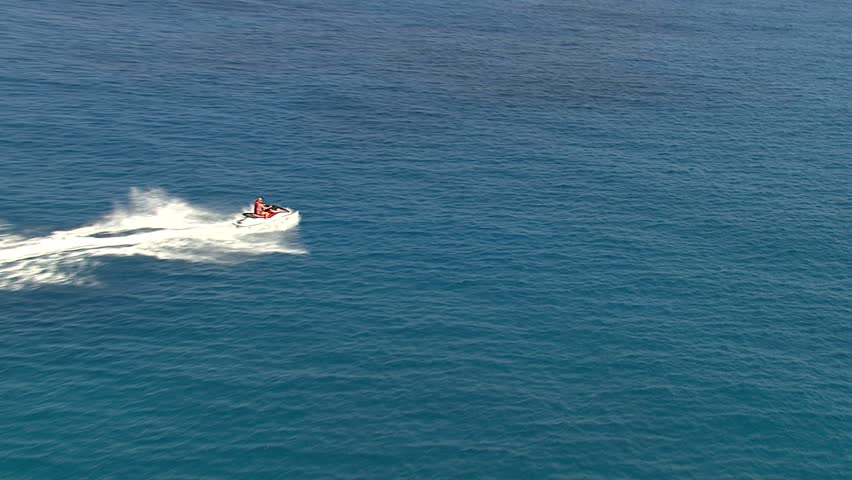 Jet skiing off the Big Island, Hawaii