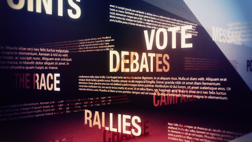 Political Campaign Related Terms Background Loop