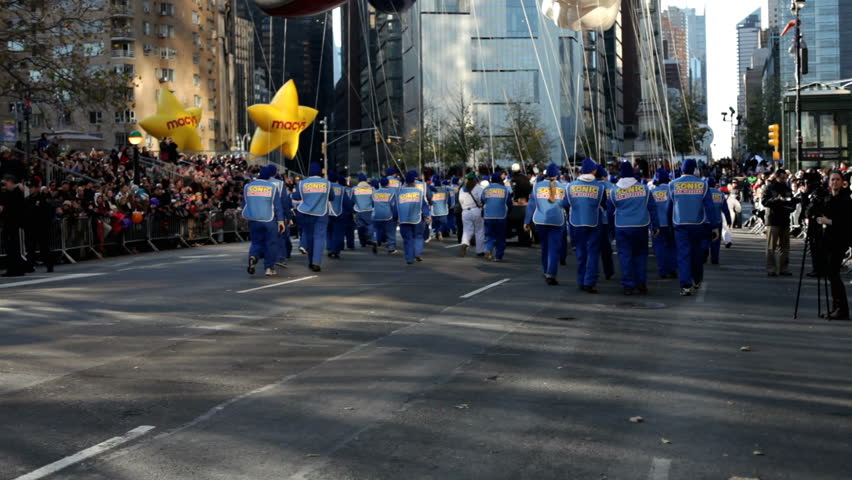 NEW YORK CITY, NY - NOVEMBER 24: Sonic Balloon and tilt from street to sky in the Macy's 85th Annual Thanksgiving Day Parade on November 24, 2011 in New York City, New York. 