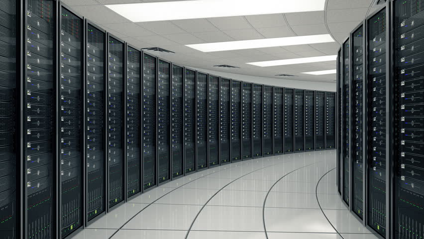 Seamlessly looping animation of rack servers in data center